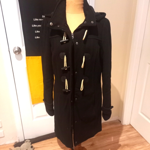Esprit Jackets & Blazers - Esprit black duffle jacket with hood